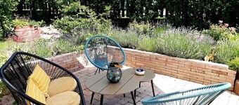 Holiday apartment with air conditioning, WLAN and view of the Belső-tó