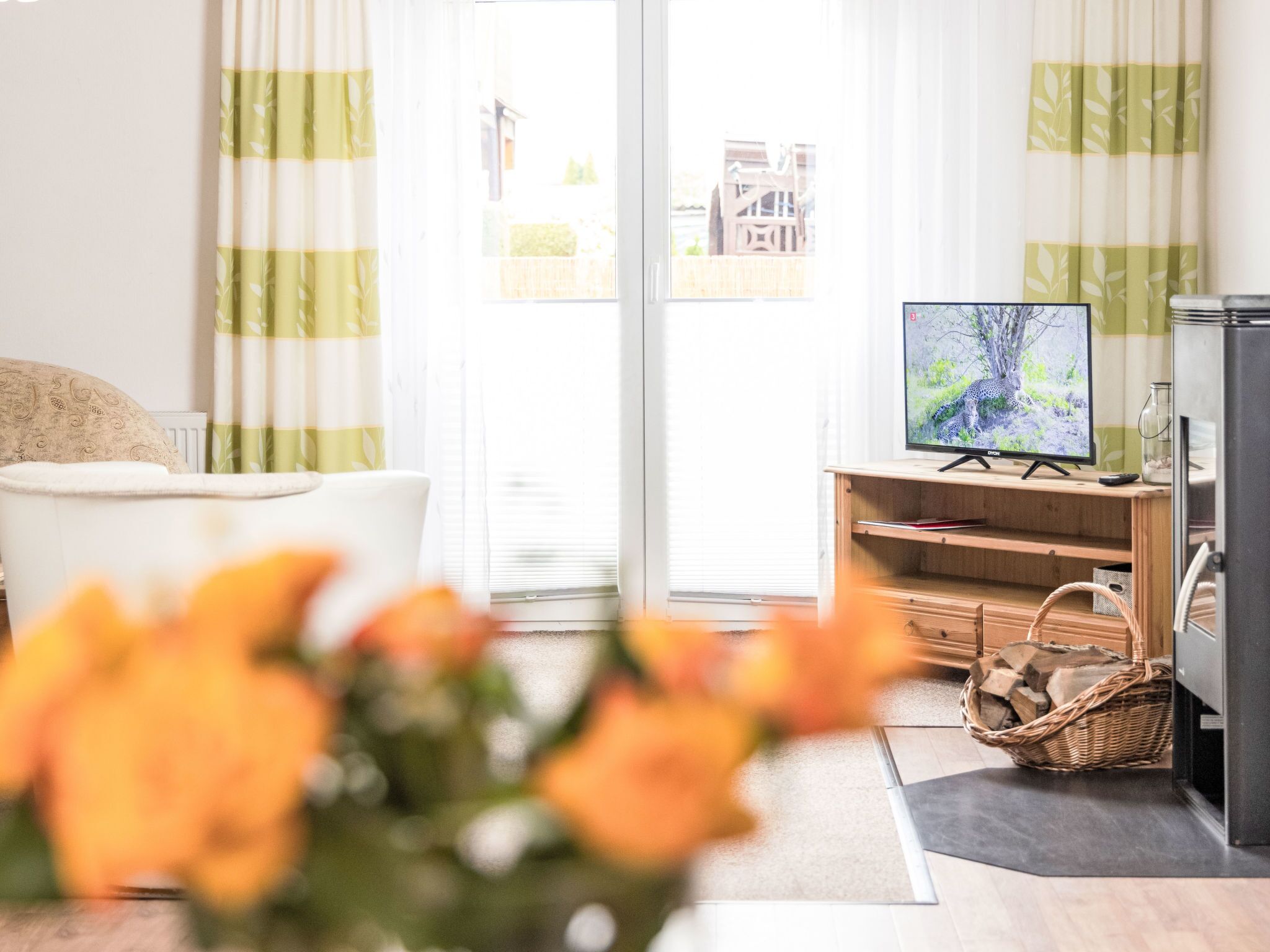 Fernseher, Kamin