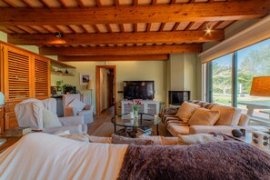 TV, fireplace - L'Olivera - House with private pool - Costa Brava- Tamariu- (Llafranc)