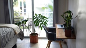 2 chambres, bureau, Wi-Fi gratuit, draps fournis