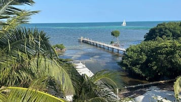 On the beach, sun loungers, beach towels