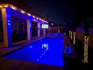Outdoor pool, a heated pool
