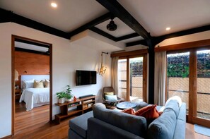 Villa 1, 3 bedrooms, Private pool | Living area | Flat-screen TV - Zen Villas Ubud (Ubud)