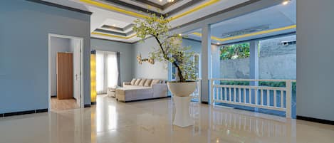 Villa, Patio, Pool View | Living area | 43-inch Smart TV with digital channels, Netflix, streaming services