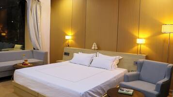 Superior Double or Twin Room, Mountain View | Living area | TV