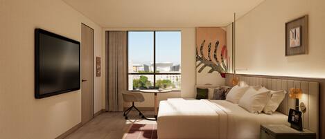 Premium Room, 1 King Bed, City View | Premium bedding, down comforters, minibar, desk