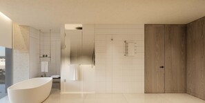 Suite, 1 King-Bett, Stadtblick | Badezimmer