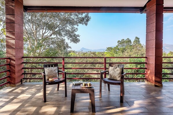 Basic Villa, Mountain View | Terrace/patio - CosmicStays Elysium Farmhouse (Paud)