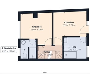 Floor plan - Chez Mémé chambre mauve (La Roche-en-Ardenne)