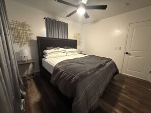 2 bedrooms, iron/ironing board, WiFi, bed sheets