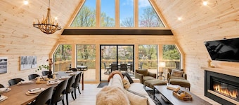 Black Lotus A-Frame | Hot Tub | Sauna | Firepit