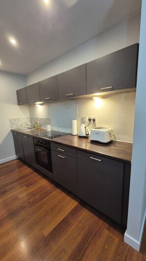 Frigorífico, horno, placa de cocina y lavavajillas