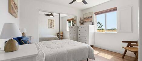 Desk, iron/ironing board, WiFi, bed sheets