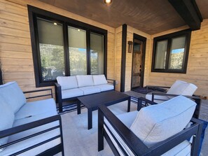 Terrace/patio - Wildflower Retreat- Large Family Home! Close To The RMNP Less than a 4 Minute Drive! With Hot Tub! (Estes Park)