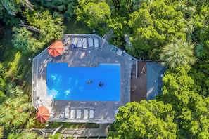 A heated pool