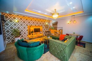 Family Apartment, Balcony, City View | Living area - Durudove Apartment (Abuja)