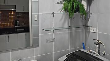 Family Condo, City View | Bathroom | Shower, bidet, towels, soap
