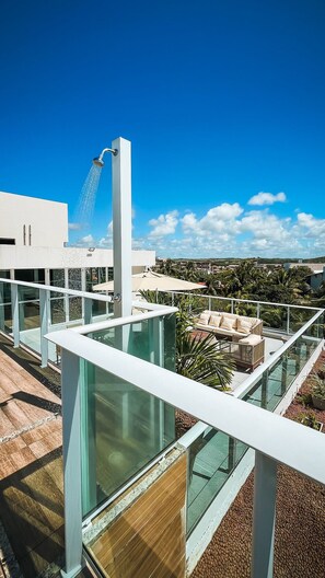 Terrace/patio - Flat com piscina privativa a 30 metros da praia (Ipojuca)