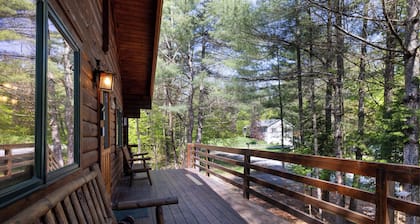 Modern Treetop Log Cabin in the Heart of Schroon Lake