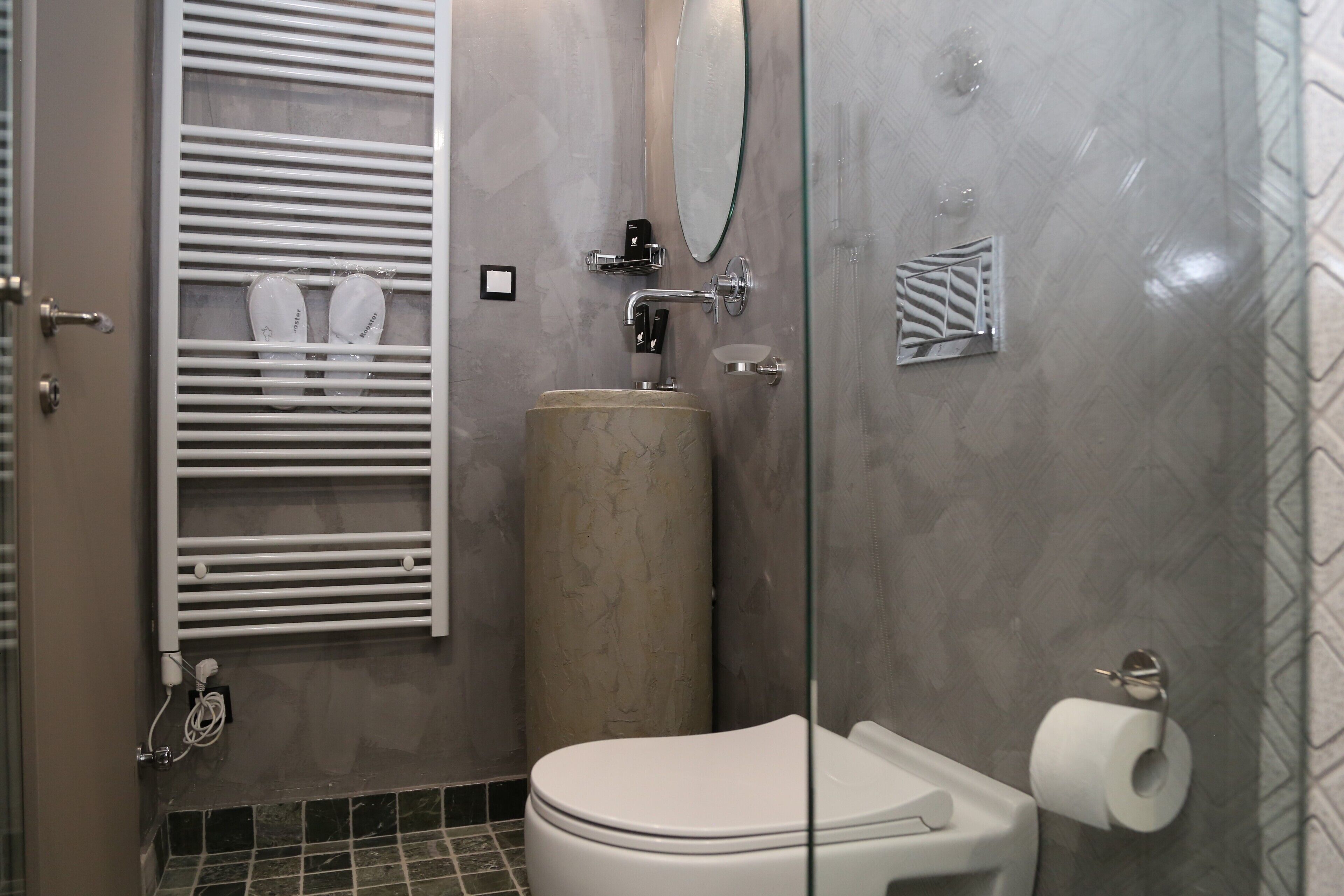 Family Apartment | Bathroom | Hair dryer, bathrobes, slippers, towels