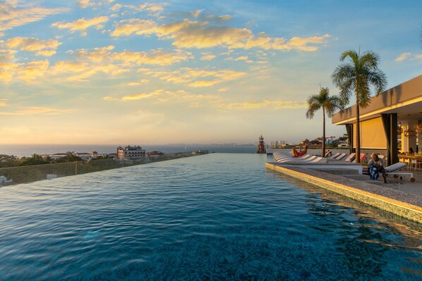 A heated pool