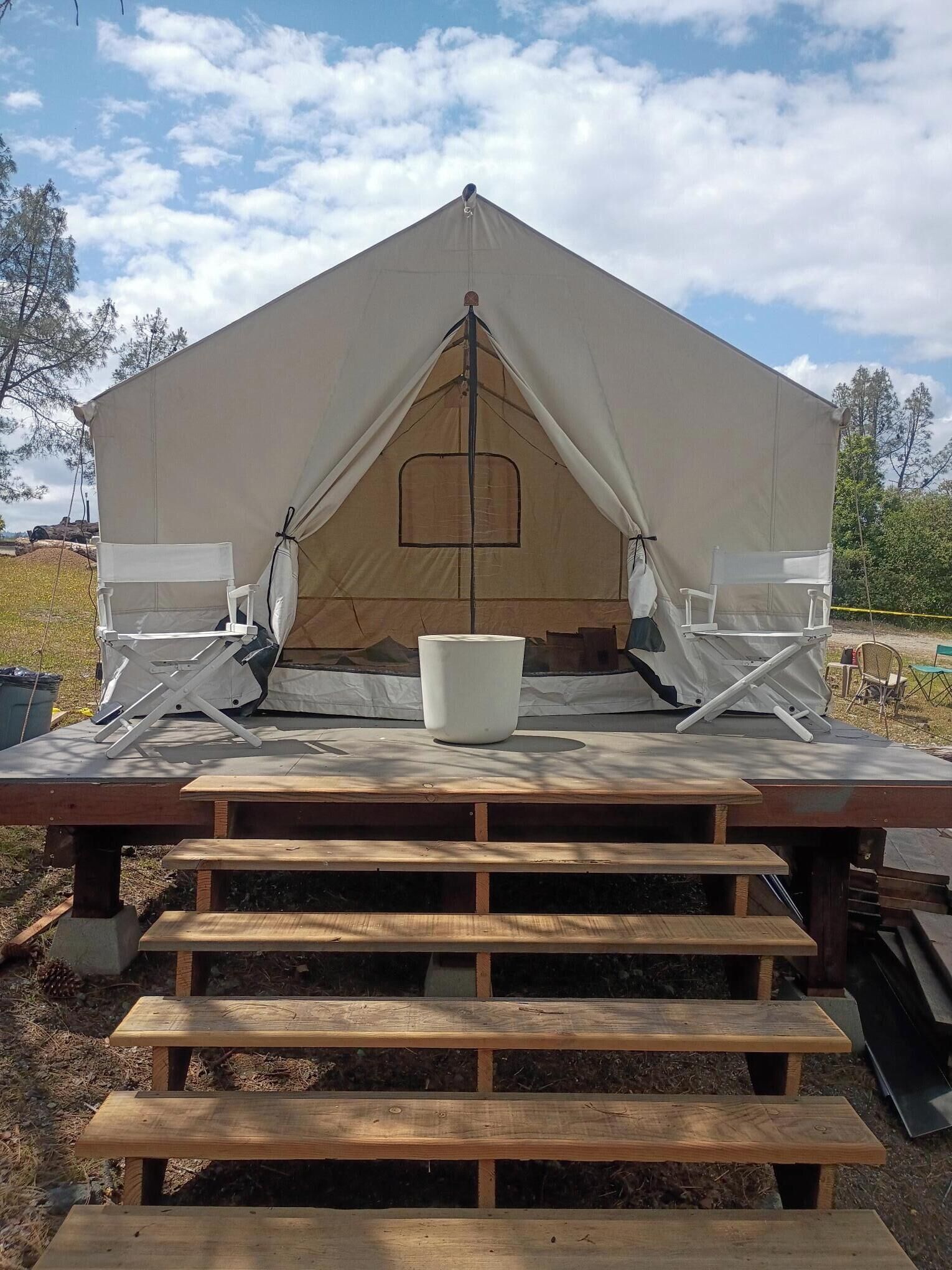 Glamping Tent | Premium bedding, down comforters, individually decorated