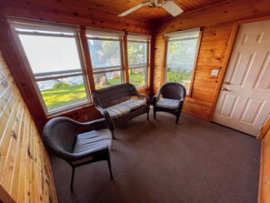 Smart TV, table football, ping pong, books