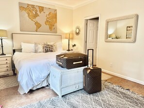 2 bedrooms, iron/ironing board, travel crib, WiFi