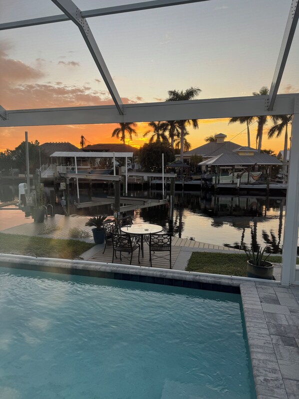 Outdoor pool, a heated pool