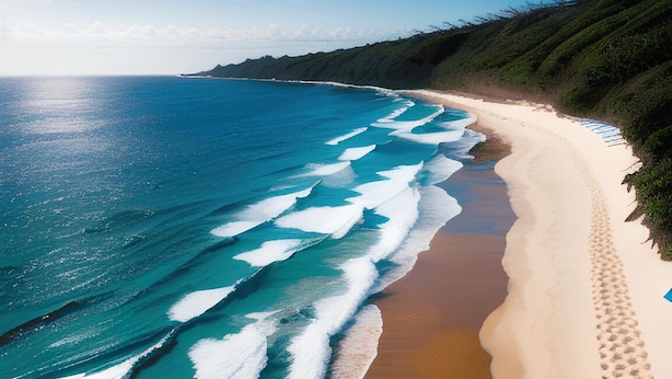 A beach with clear turquoise waters, a sandy shoreline, and a forested hillside. - Summer dream. Beach House: The Perfect Place to Relax and Enjoy! (Recreio dos Bandeirantes Rio de Janeiro)