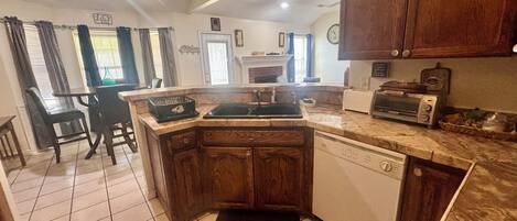 Microwave, oven, stovetop, dishwasher