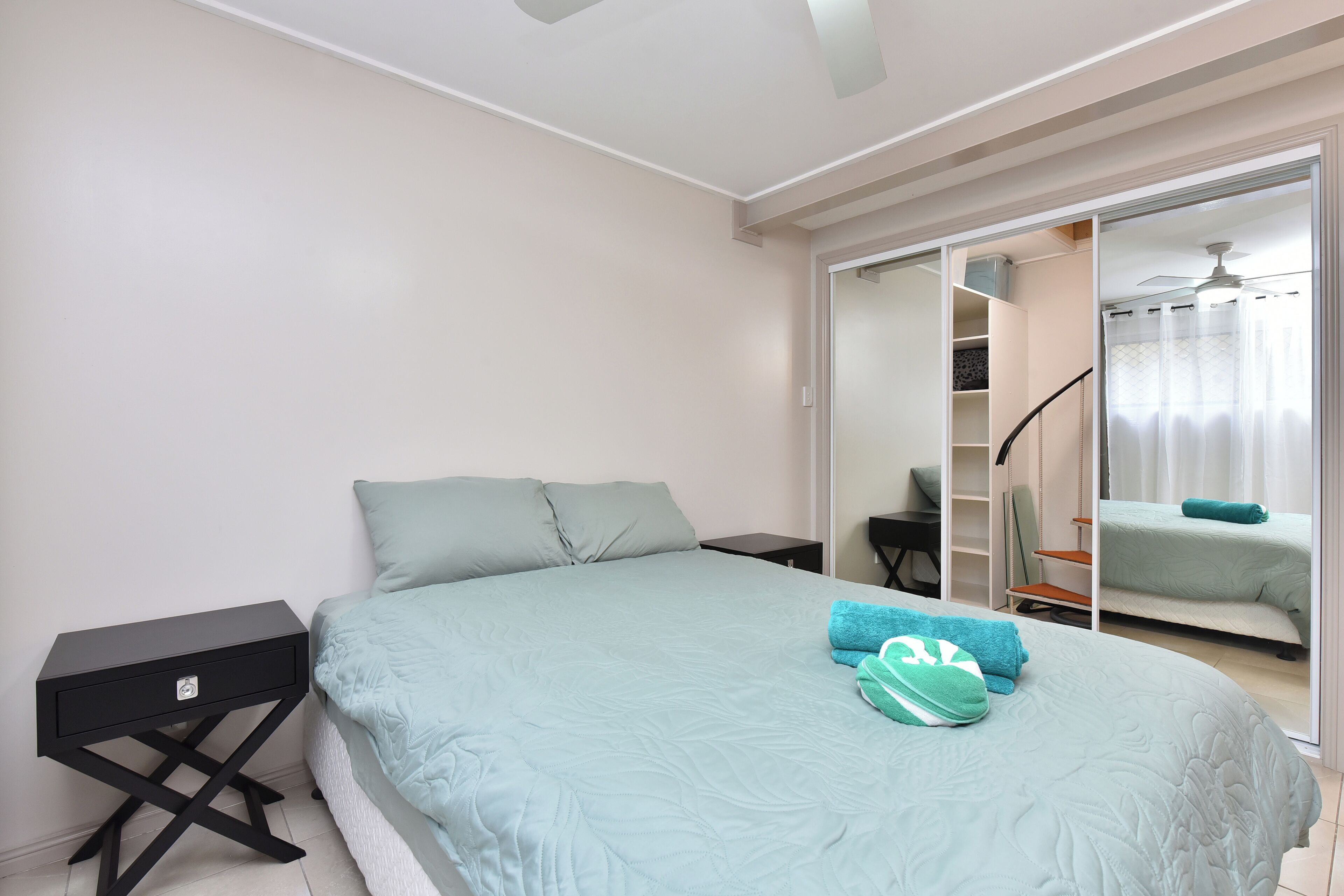 Blackout curtains, iron/ironing board, free WiFi