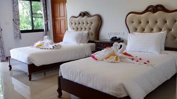 Kamar Double atau Twin, pemandangan bukit | Brankas dan Wi-Fi gratis