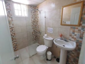 Secador de cabelo, toalhas de banho