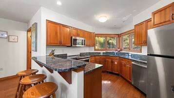 Microwave, oven, stovetop, dishwasher