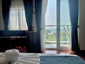 Deluxe Double Room, Sea View | View from room - Kep Sea View Hotel (Kep)
