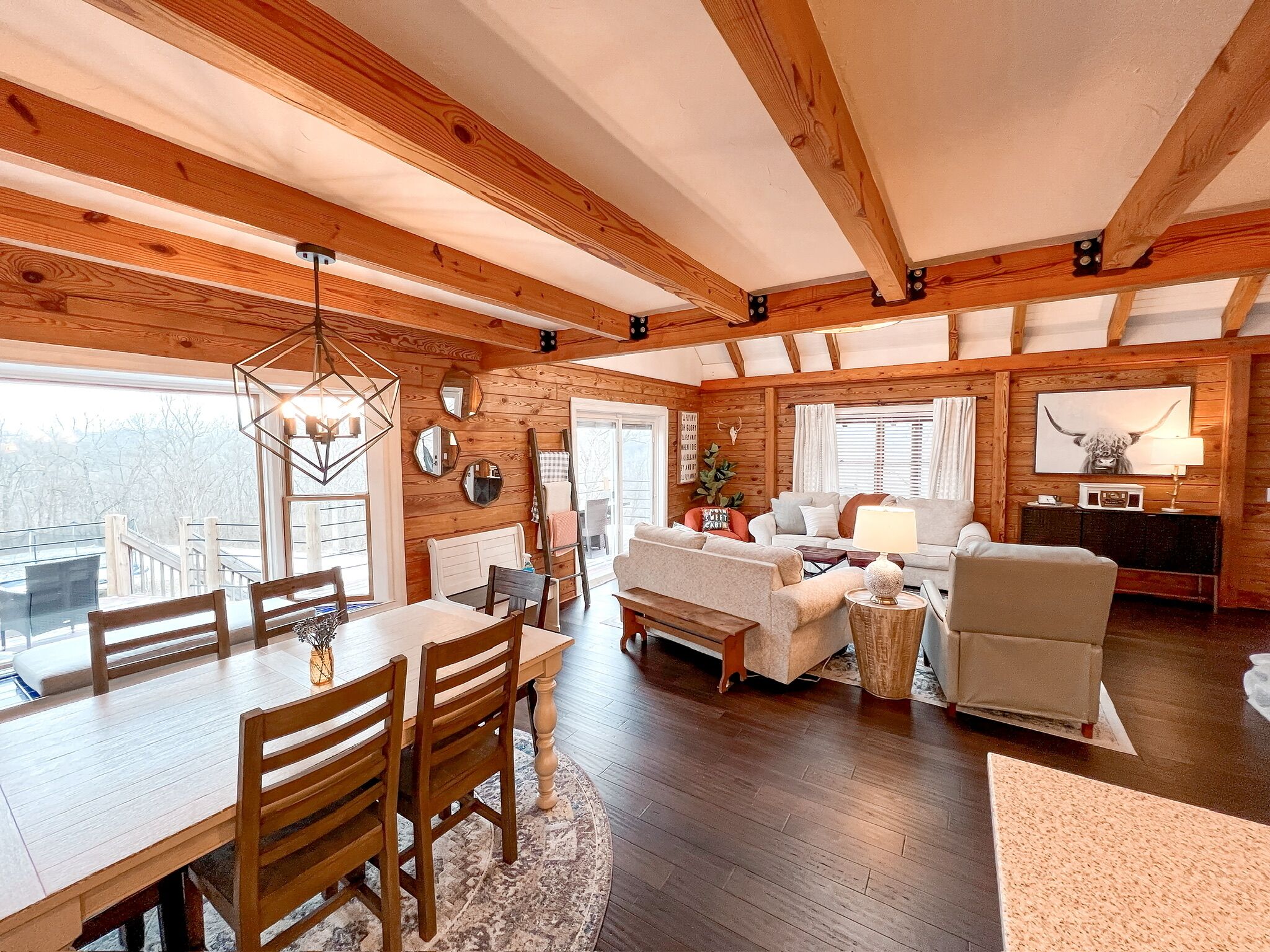 Smart TV, fireplace, table tennis, books