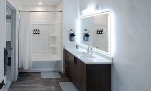 Hair dryer, towels
