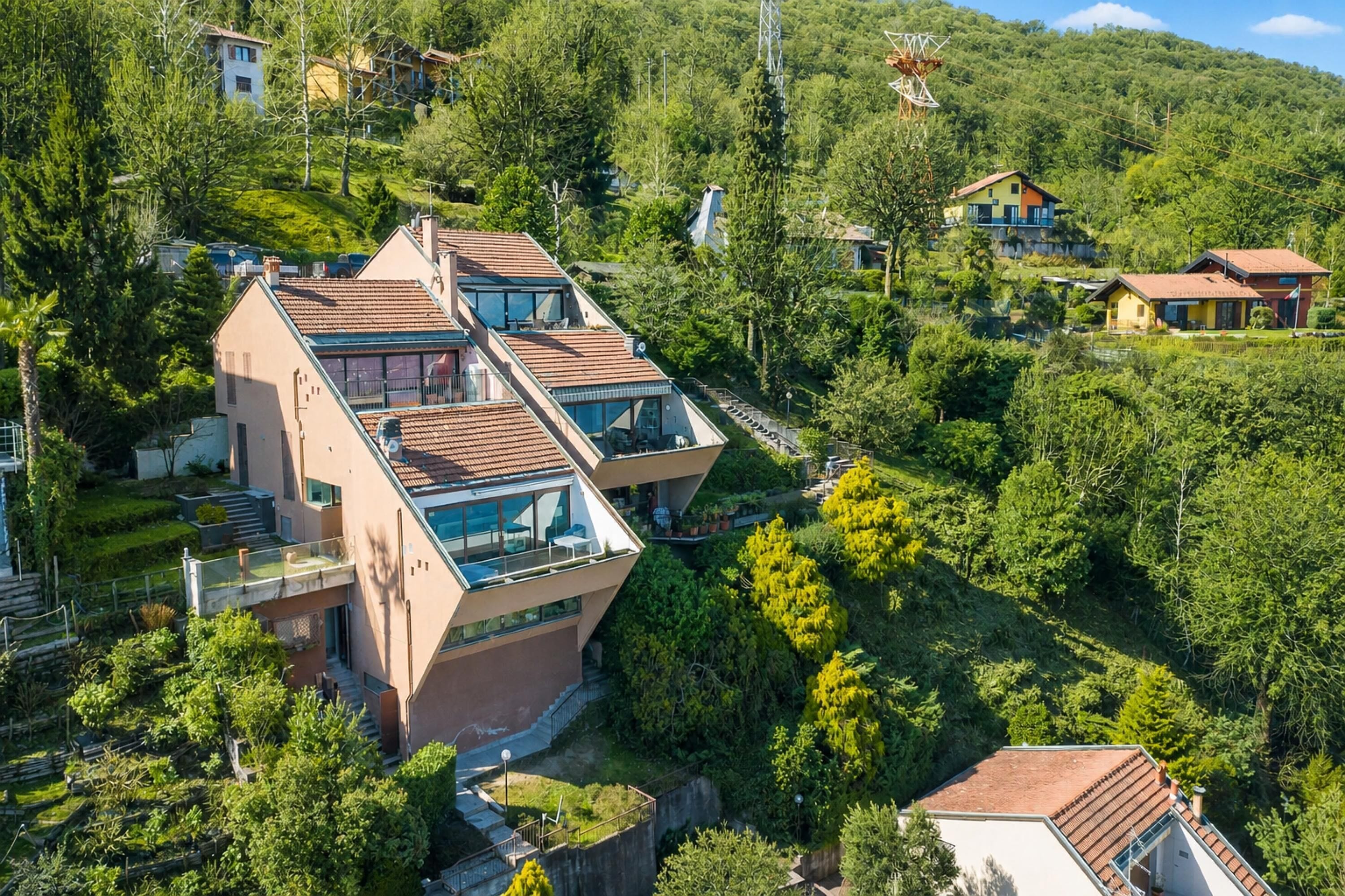 Perhehuoneisto, 1 makuuhuone, terassi, vuorten lähellä (Isola Bella: Lake Maggiore view) | Ilmakuva