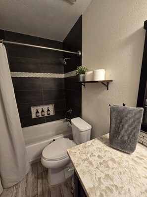 Sèche-cheveux, bidet, serviettes fournies, savon