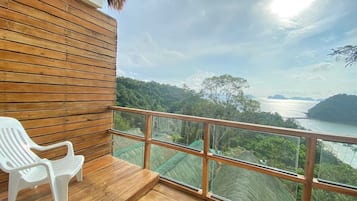 Villa estándar, 1 cama individual, vista a la playa | Vista del balcón