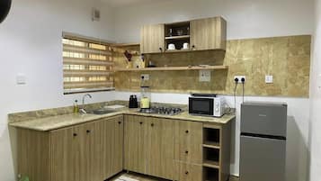 Family Apartment, Balcony, City View | Private kitchen | Fridge