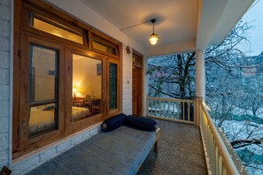 Superior Mountain View Room | Balcony view - Beholden Stay & Cafe-Mountain View Boutique Stay in Old Manali (Manali)