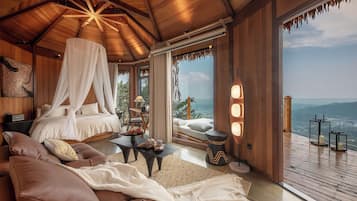 Chambre Double Romantique, vue colline | Vue sur les montagnes