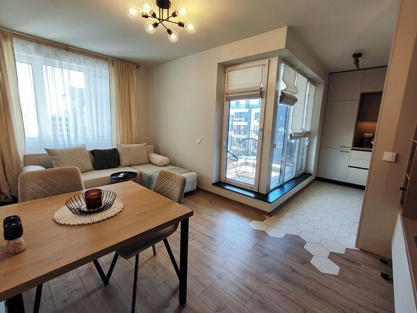 Living area - Modern 1-Bedroom Apartment in Sofia with All Amenities (Sofia)