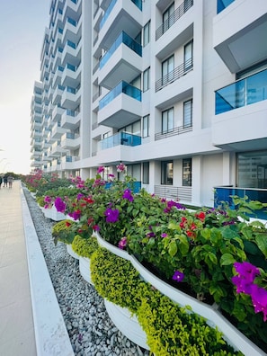 Appartement, 3 chambres, terrasse, vue jardin | Détail de l’extérieur