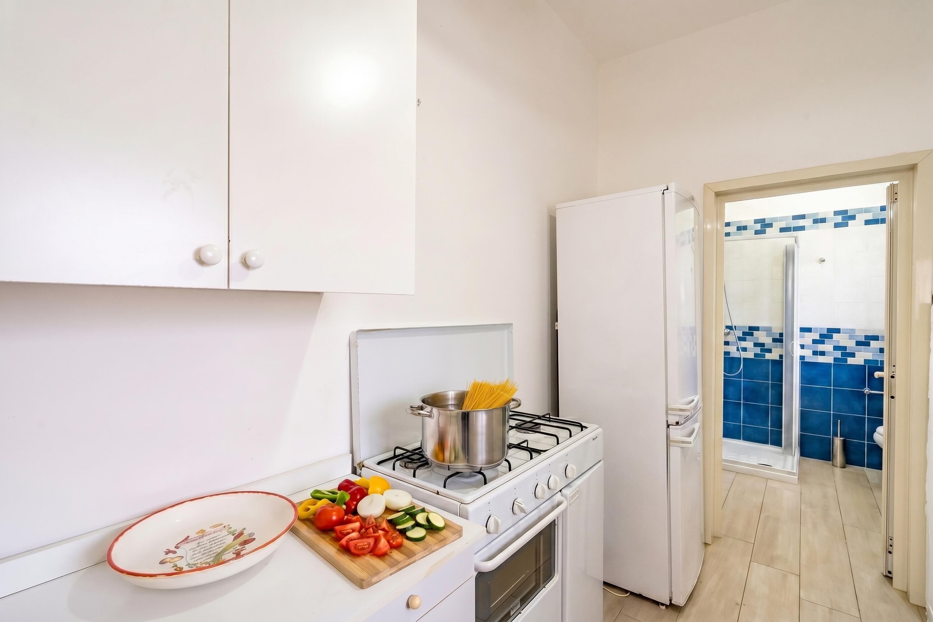 Apartemen Keluarga, beberapa kamar (Onde Dorate  in centre, close to) | Dapur pribadi | Lemari es, oven, kompor, dan mesin pembuat kopi/teh