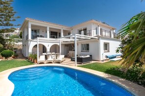Villa, Sea View | Terrace/patio - Spacious 3BR Villa with pool and views (Fuengirola)