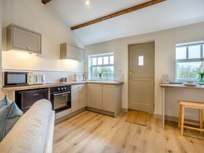 Fridge, microwave, oven, electric kettle