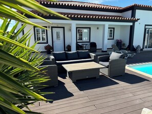 Villa, 3 habitaciones, para fumadores, alberca privada | Terraza o patio